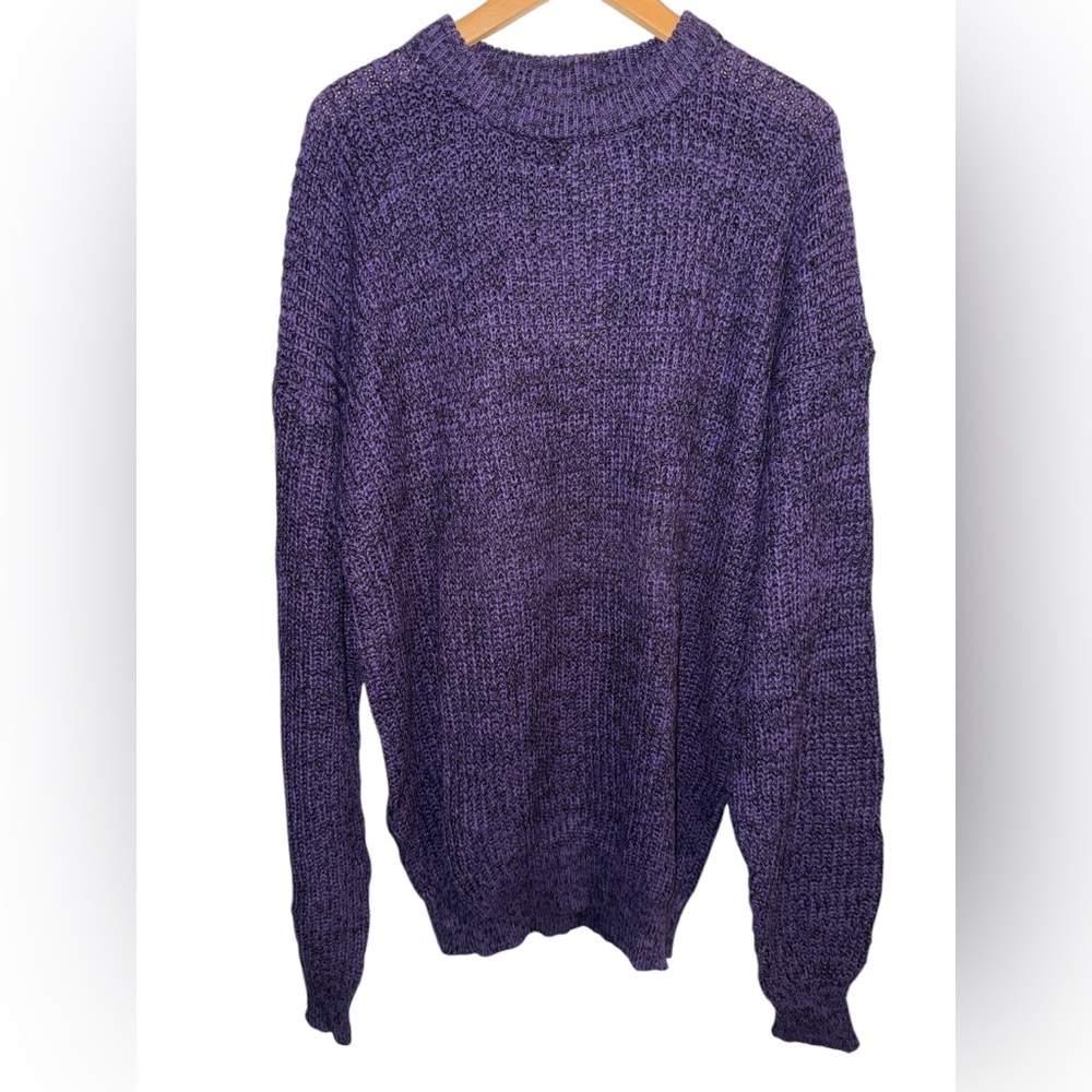 RARE True Vintage 80s Playboy Special Edition Purple/Black Crewneck Sweater XL